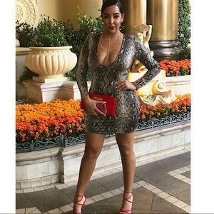 Snake print dress .. one of my favs wore it once!